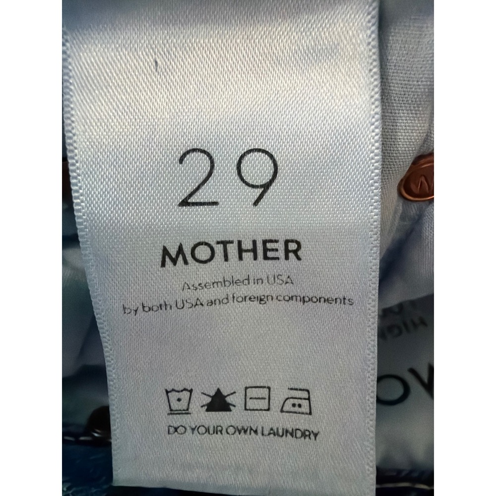 Mother High Waisted Looker Crop Skinny Jeans Pardon My French Blue Size 29 - Picture 12 of 15